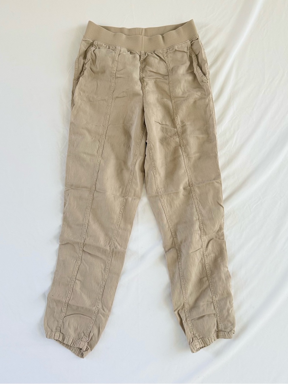 Faherty Arlie Taper Jogger Pants Womens S Linen Cotton Tencel Utility